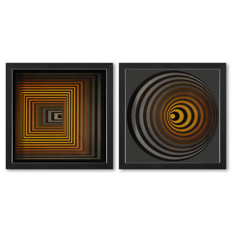 Oervegn - II et Vonal - Fegn de la serie Vonal (Diptych) - Victor Vasarely  Gallery - 252906